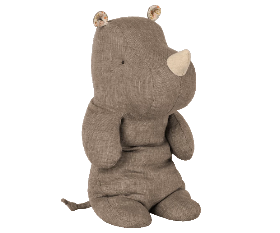 Maileg Safari Friends Medium Rhino Grey
