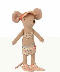 Maileg - Beach Collection - Cabin De Plage & Big Sister Mouse