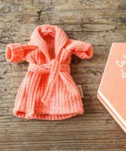 Maileg Coral Bathrobe For Mum Or Dad Mouse