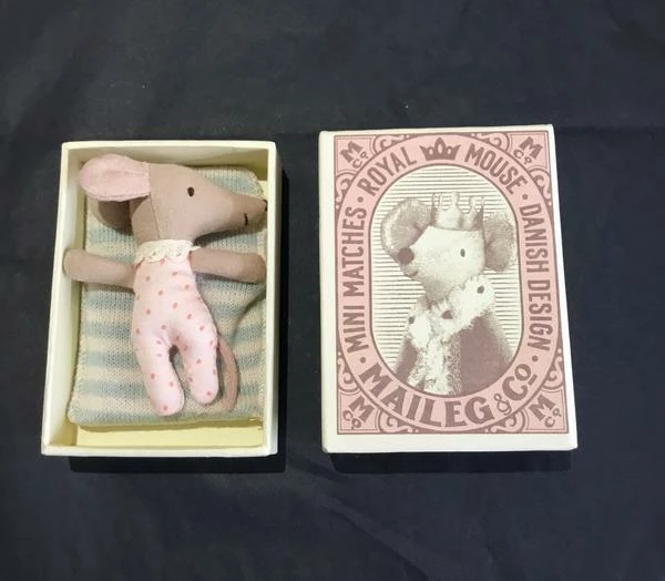 Maileg Sleepy Wakey Mouse In Matchbox