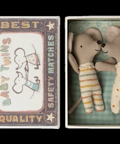 Maileg Twins Baby Mice In Matchbox