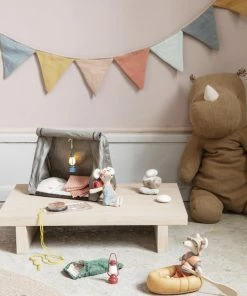 Maileg Safari Friends Medium Rhino Dusty Blue