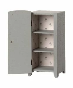Maileg Vintage Closet With Shelves - Grey-mint