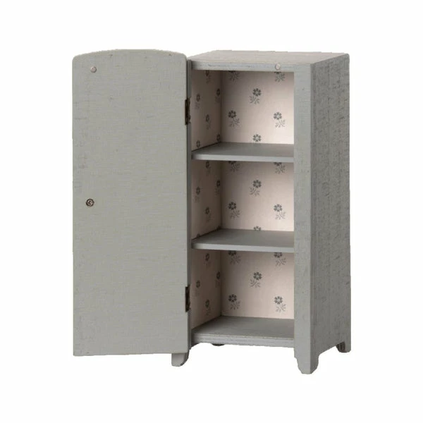 Maileg Vintage Closet With Shelves - Grey-mint