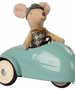 Maileg Christmas Mouse Car With Garage Blue