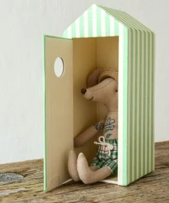 Maileg Beach Mice - Dad In Cabin De Plage