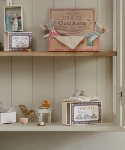 Maileg Triplets, Baby Mice In Matchbox