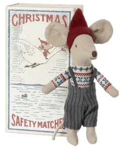 Maileg Christmas Mouse In Matchbox - Big Brother