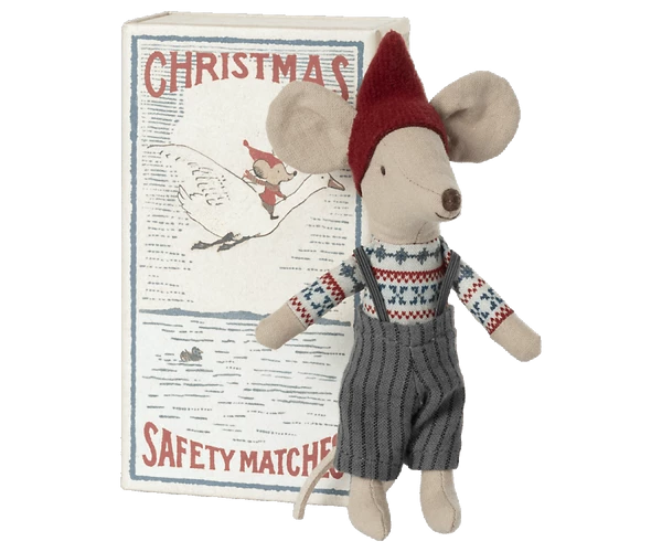 Maileg Christmas Mouse In Matchbox - Big Brother