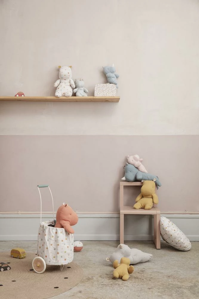 Maileg Safari Friends Medium Rhino Dusty Blue