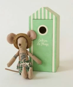 Maileg Beach Mice - Dad In Cabin De Plage