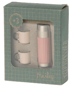 Maileg Thermos And Cups Soft Coral By
