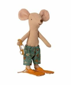 Maileg Beach Mice - Big Brother In Cabin De Plage