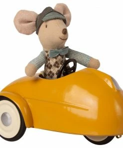 Maileg Christmas Mouse Car With Garage Yellow