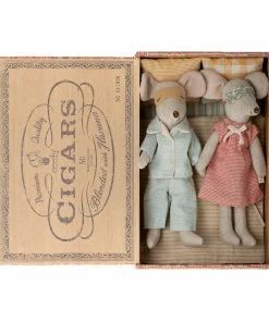 Maileg Mum & Dad Cigar Box Mice