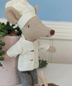 Maileg Chef Mouse With Soup Pot And Spoon