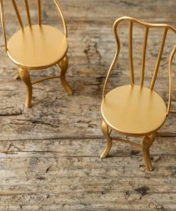 Maileg Vintage Golden Chair Pair For Mice