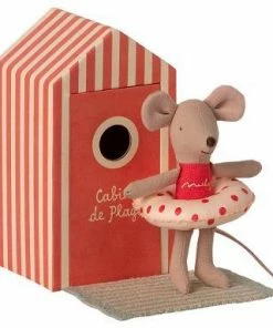 Maileg Beach Mice Little Sister In Cabin De Plage
