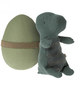 Maileg Small Gantosaurus In Egg, Dark Petrol