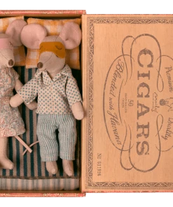 Maileg Mum & Dad Mice In Cigarbox