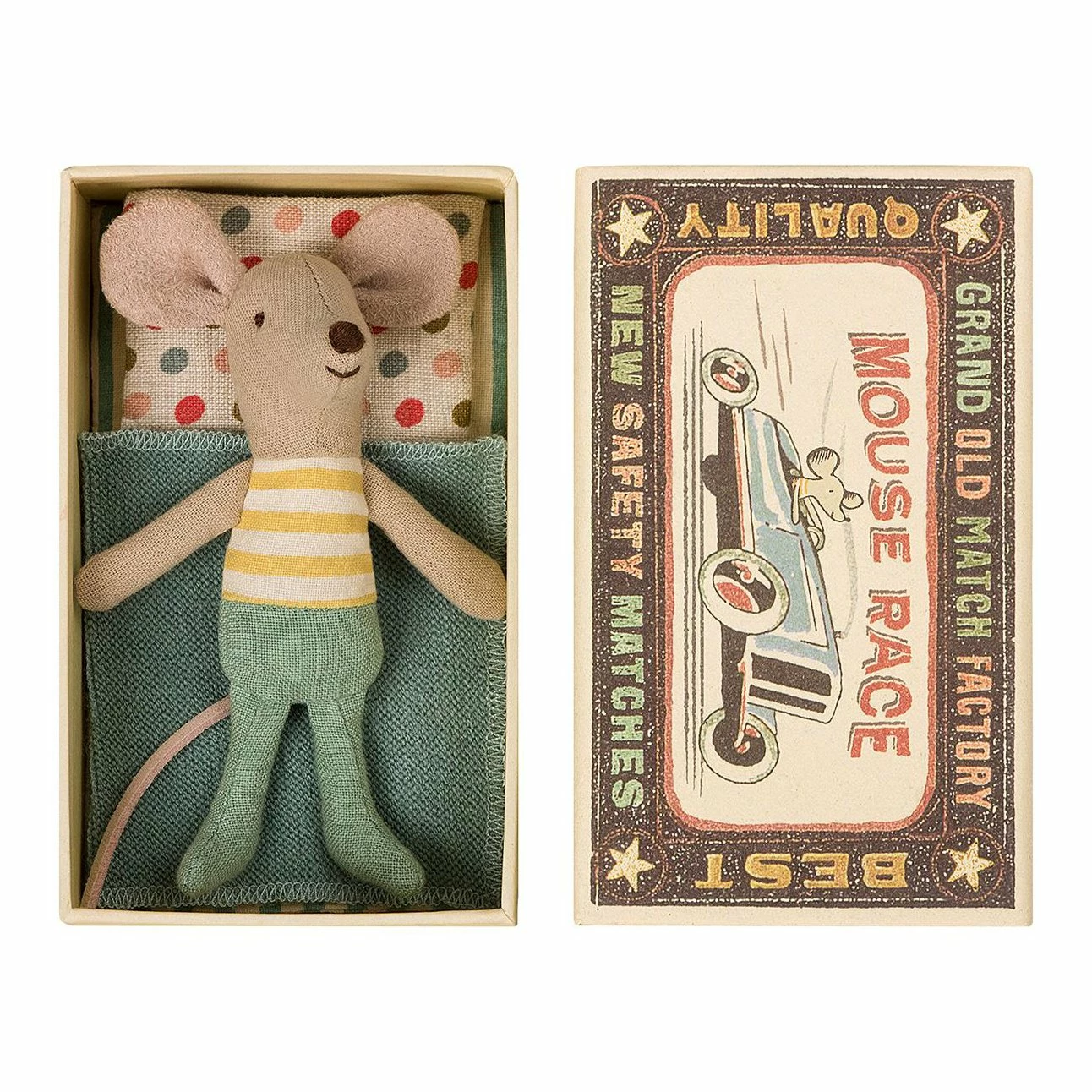 Maileg Little Brother Mouse In Matchbox