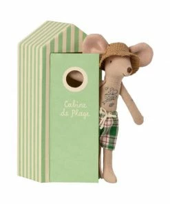 Maileg Beach Mice - Dad In Cabin De Plage
