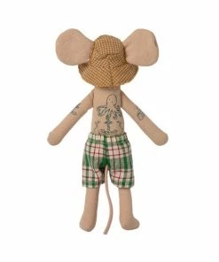 Maileg Beach Mice - Dad In Cabin De Plage