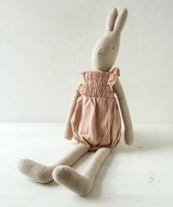 Maileg Rabbit In Striped Jumpsuit - Size 5