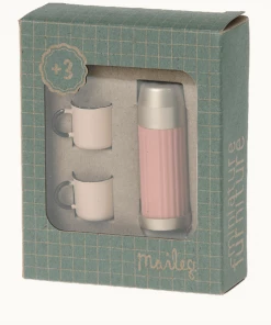 Maileg Soft Coral Thermos and Cups