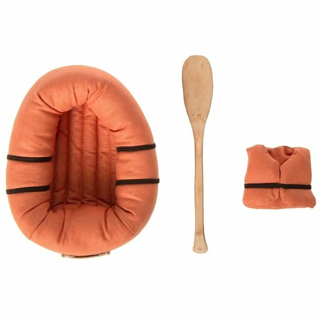 Maileg Hiker Big Brother Mouse in His Pneumatic Boat