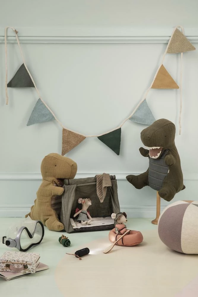 Maileg Safari Friends Medium Rhino Dusty Blue