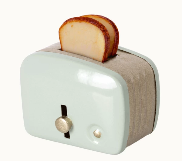 Maileg Mint Miniature Toaster and Bread Toy
