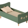 Maileg Wooden Bed Mini Mint Blue