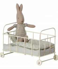 Maileg Cot Bed, Micro - Powder Blue