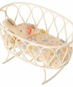 Maileg Cradle With Sleeping Bag Micro Off White