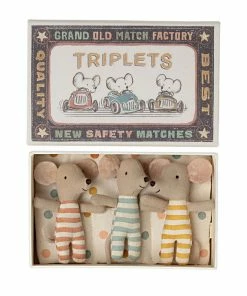 Maileg New Baby Mice Triplets In Matchbox