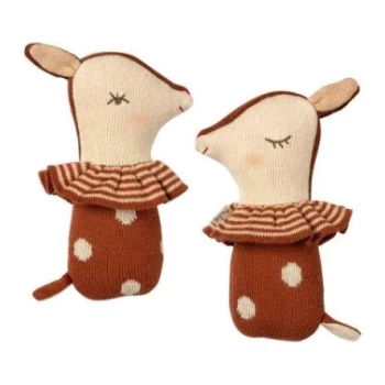 Maileg Rusty Bambi Soft Knitted Rattle
