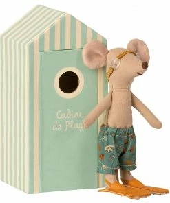 Maileg Big Brother Mouse In His Beach Cabin Toy