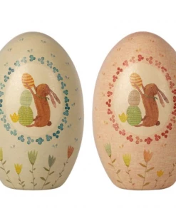 Maileg Metal Tin Easter Egg Pink Or Green