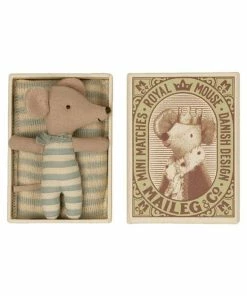 Maileg Baby Mouse In Matchbox Sleepy Wakey Boy