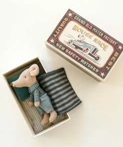 Maileg Little Brother Mouse Toy In Matchbox