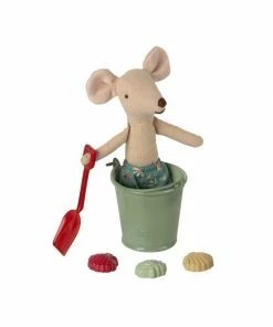 Maileg Set De Playa Con Cubo, Pala Y Conchas De Colores