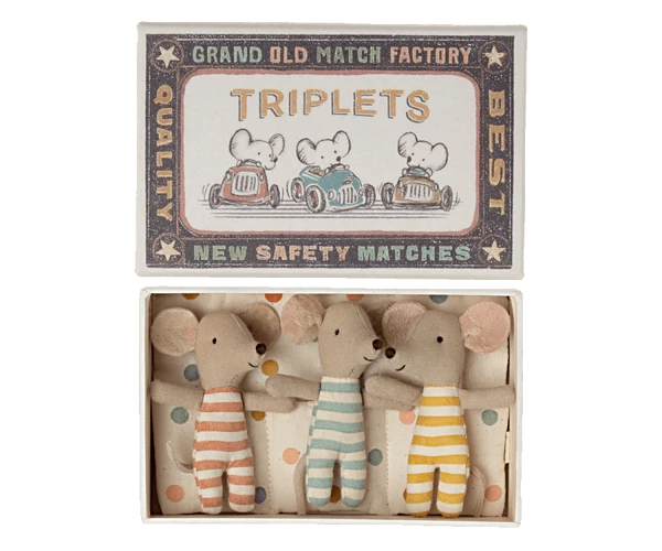 Maileg Triplet Matchbox Mice