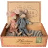 Maileg 15cm Mom and Dad Mouse in Cigar Box