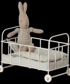 Maileg Micro Lettino Con Ruote Azzurro