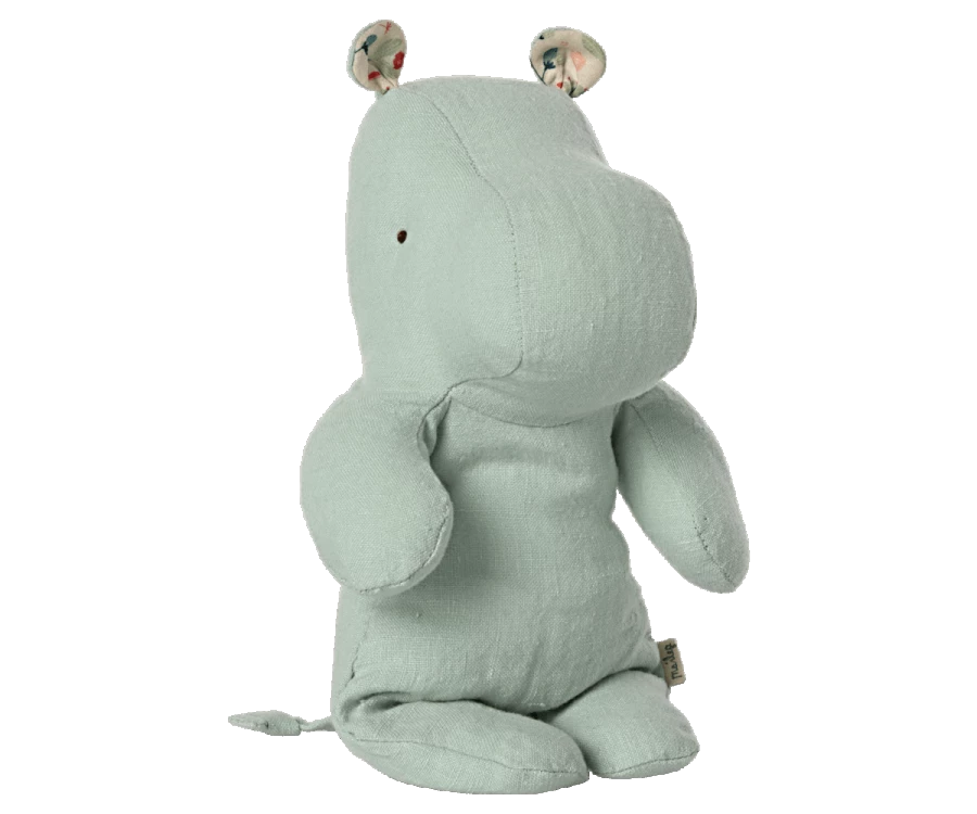 Maileg Safari Friends, Small Hippo Light Mint