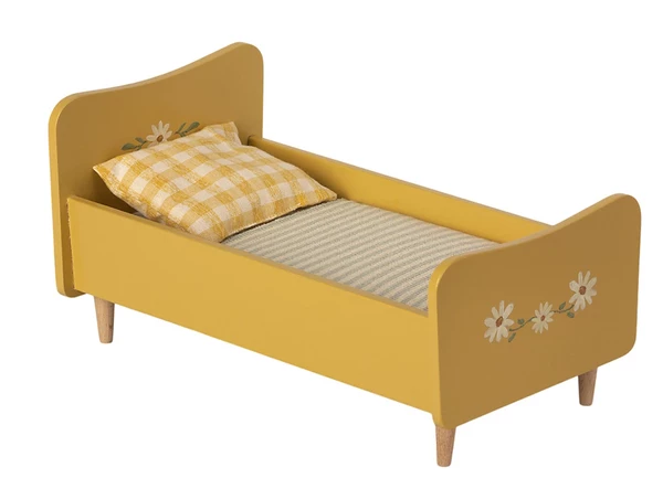 Maileg Wooden Bed Mini - Yellow