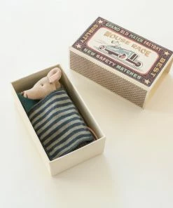 Maileg Little Brother Mouse Toy In Matchbox