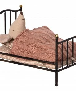Maileg Vintage Bed Mouse Anthracite