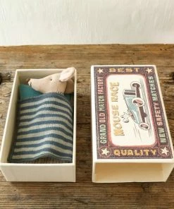 Maileg Little Brother Mouse Toy In Matchbox